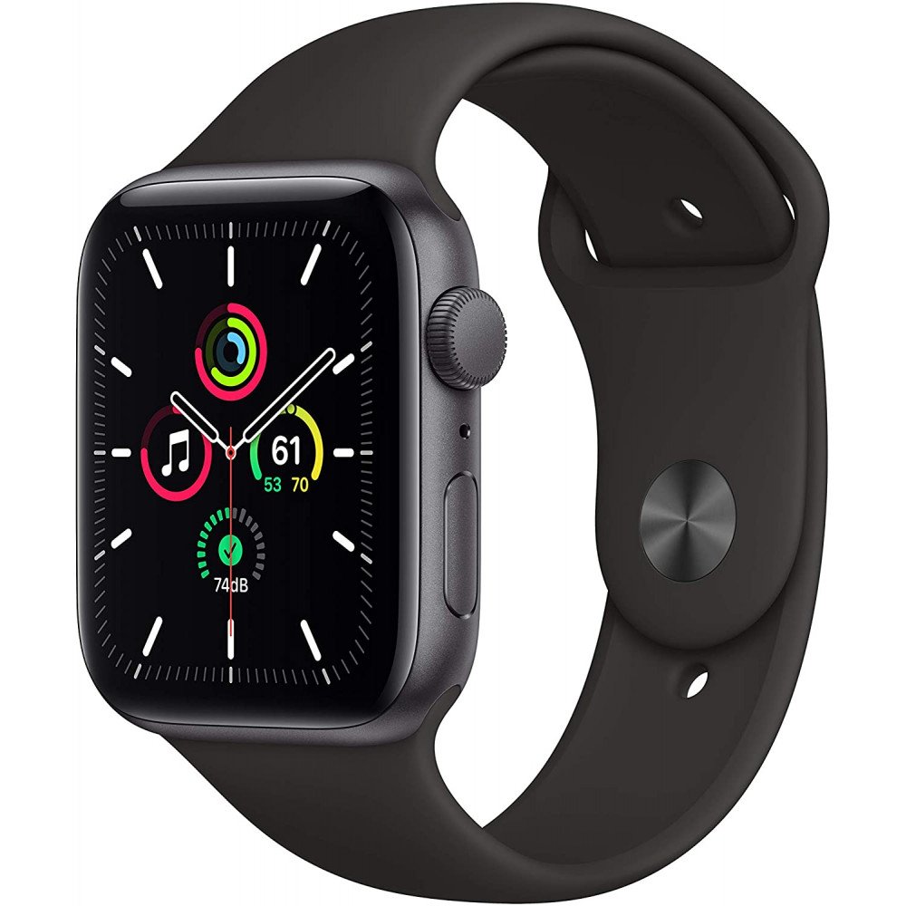  Apple Watch SE-44 mm GPS Space Gray Aluminium Case with Sport Band Black
