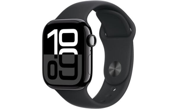 Apple Watch Series 10 GPS 42MM Jet Black Aluminium Case with Black Sport Band - M/L - MWWF3ZP/A