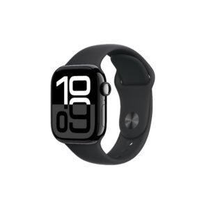 Apple Watch Series 10 GPS 42MM Jet Black Aluminium Case with Black Sport Band