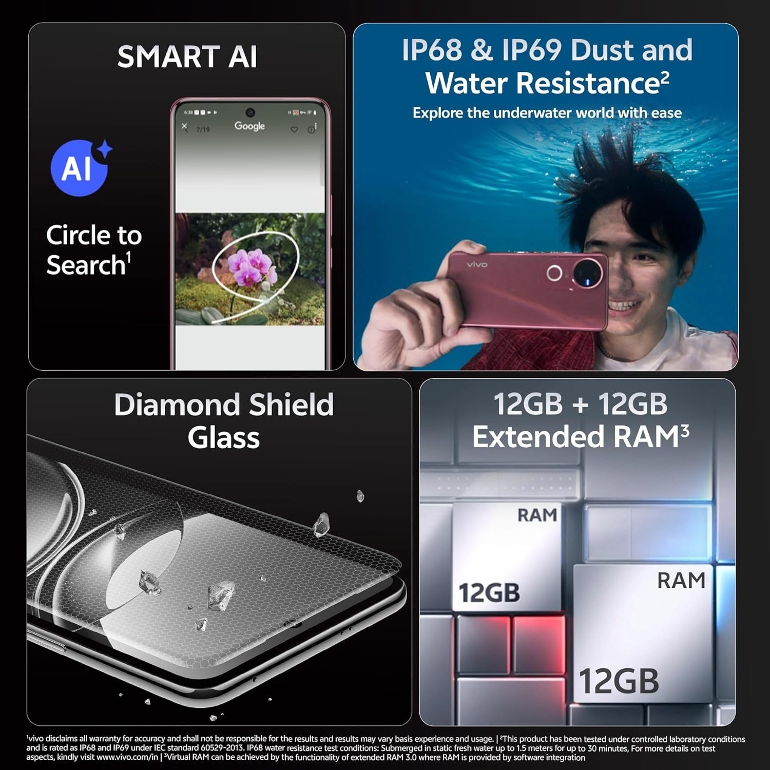 Vivo V50 5G key features including Snapdragon 7 Gen 3 processor, 120 Hz AMOLED display, and 90 W FlashCharge — from the Best IT & Electronics online store Vivo V50 5G key features including Snapdragon 7 Gen 3 processor, 120 Hz AMOLED display, and 90 W FlashCharge — from the Best IT & Electronics online store